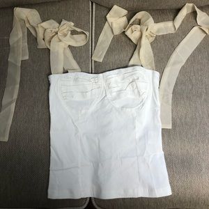 Simple White Tie French Top